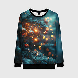 Женский свитшот Елочные шары и боке
