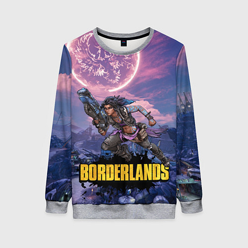 Женский свитшот Borderlands вооружение / 3D-Меланж – фото 1