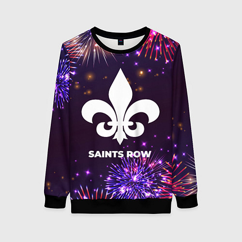 Женский свитшот Праздничный Saints Row / 3D-Черный – фото 1