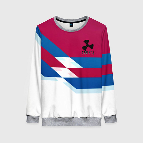 Женский свитшот Stalker geometry / 3D-Меланж – фото 1