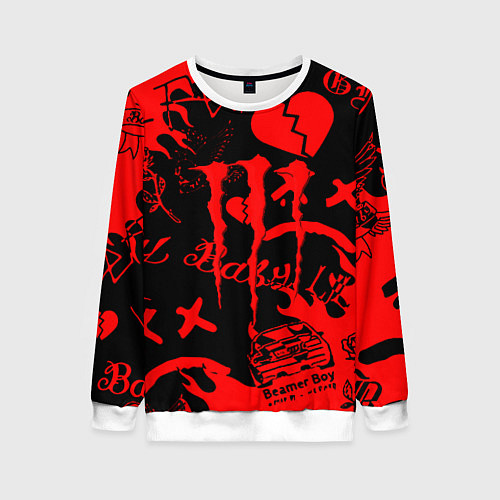 Женский свитшот Lil peep monster energy / 3D-Белый – фото 1