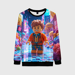 Женский свитшот Roblox в неоновом городе