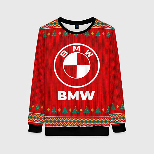 Женский свитшот BMW new year / 3D-Черный – фото 1