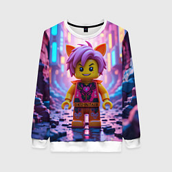 Женский свитшот Роблокс с фиолетовыми волосами
