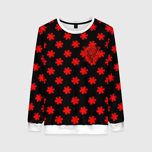 Женский свитшот Bullet for my valentine pattern / 3D-Белый – фото 1