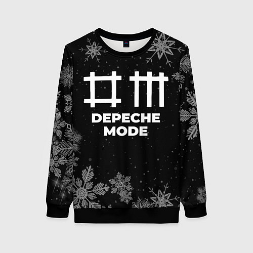 Женский свитшот Снежный Depeche Mode / 3D-Черный – фото 1