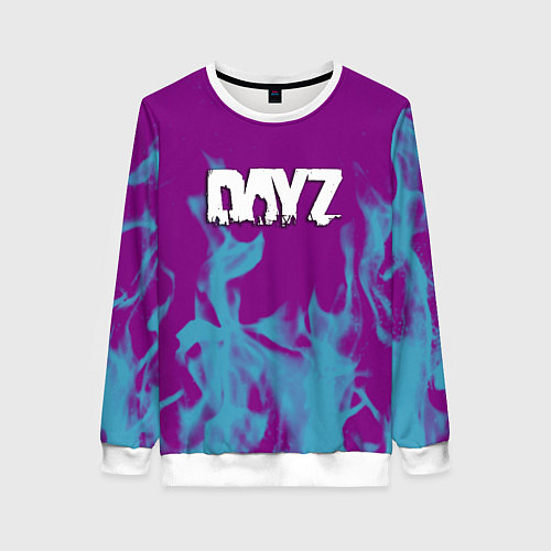 Женский свитшот Dayz неоновый огонь / 3D-Белый – фото 1