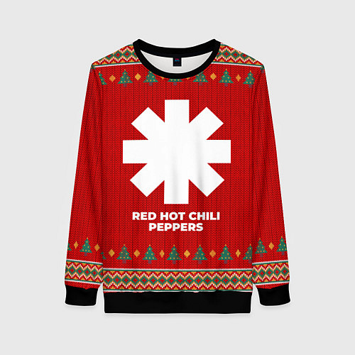 Женский свитшот Red Hot Chili Peppers new year / 3D-Черный – фото 1