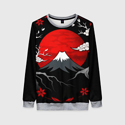 Женский свитшот Японский вулкан