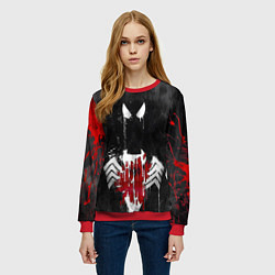 Свитшот женский Человек паук и веном, цвет: 3D-красный — фото 2