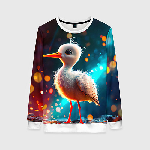 Женский свитшот Аистенок / 3D-Белый – фото 1