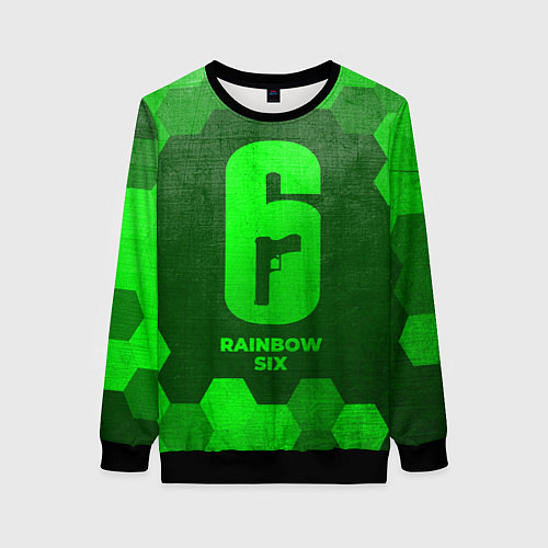 Женский свитшот Rainbow Six - green gradient / 3D-Черный – фото 1