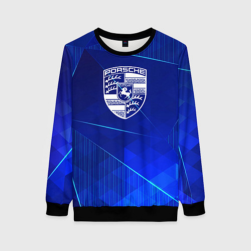 Женский свитшот Porsche blue poly / 3D-Черный – фото 1