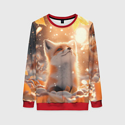 Женский свитшот Лисица поздней осенью