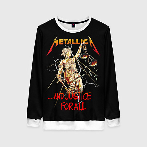 Женский свитшот Metallica justice for all / 3D-Белый – фото 1