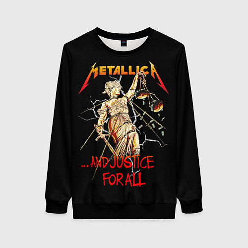 Женский свитшот Metallica justice for all / 3D-Черный – фото 1