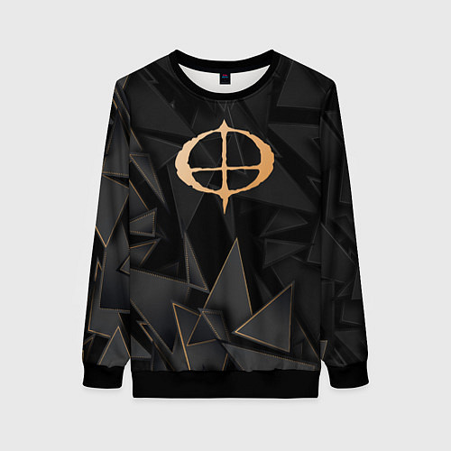 Женский свитшот Ozzy Osbourne golden poly / 3D-Черный – фото 1