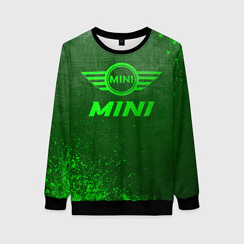 Женский свитшот Mini - green gradient / 3D-Черный – фото 1