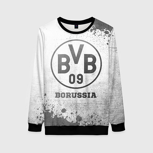 Женский свитшот Borussia - white gradient / 3D-Черный – фото 1