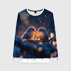 Женский свитшот Милые влюбленные совушки