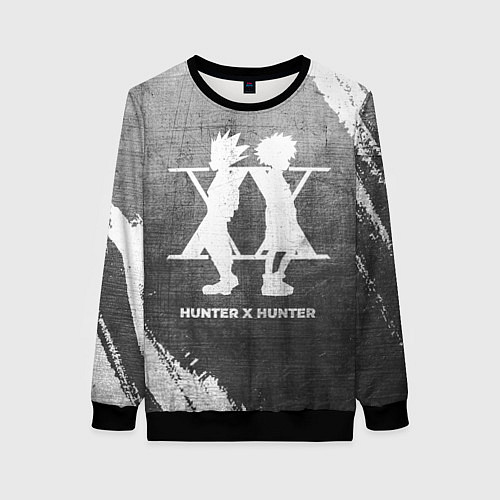 Женский свитшот Hunter x Hunter - grey gradient / 3D-Черный – фото 1