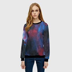 Свитшот женский Тай-дай космос, цвет: 3D-черный — фото 2