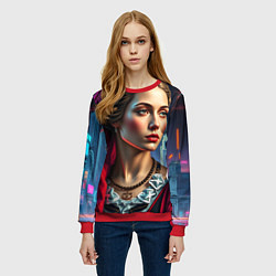 Свитшот женский Классика в современной обработке, цвет: 3D-красный — фото 2