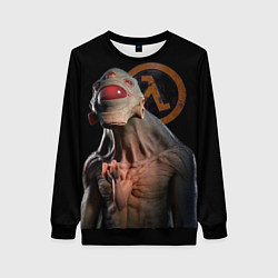 Свитшот женский Half life - vortigaunt, цвет: 3D-черный