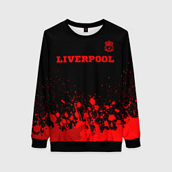 Женский свитшот Liverpool - red gradient посередине