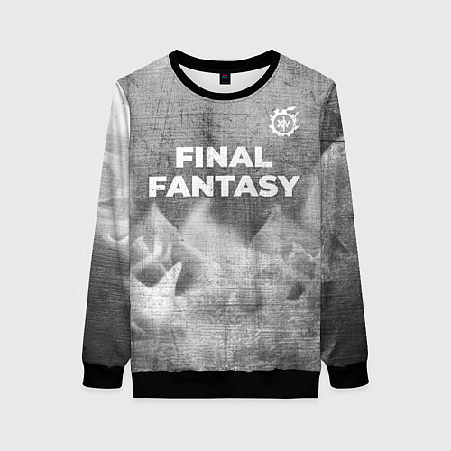 Женский свитшот Final Fantasy - grey gradient посередине / 3D-Черный – фото 1