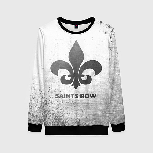 Женский свитшот Saints Row - white gradient / 3D-Черный – фото 1
