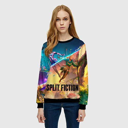 Женский свитшот Главные герои Split fiction / 3D-Черный – фото 3
