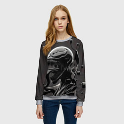 Свитшот женский Веном - ядовитая слизь, цвет: 3D-меланж — фото 2