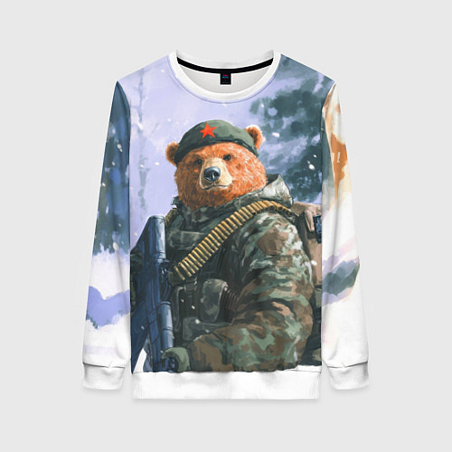 Женский свитшот Русский солдат патриот / 3D-Белый – фото 1