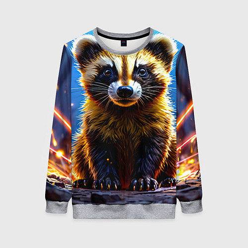 Женский свитшот Росомаха в искрах / 3D-Меланж – фото 1