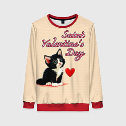 Свитшот женский Saint Valentines Day, цвет: 3D-красный