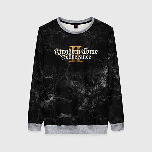 Женский свитшот Kingdom Come Deliverance 2 dark logo / 3D-Меланж – фото 1