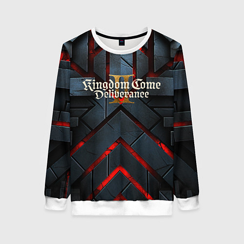 Женский свитшот Kingdom Come Deliverance 2 каменные плиты / 3D-Белый – фото 1