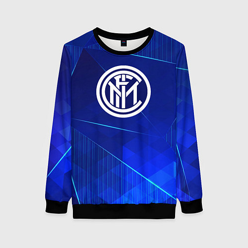 Женский свитшот Inter blue poly / 3D-Черный – фото 1