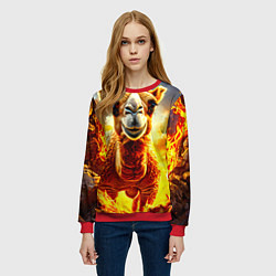 Свитшот женский Верблюд в огне, цвет: 3D-красный — фото 2