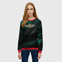 Свитшот женский Kingdom Come Deliverance 2 green black, цвет: 3D-красный — фото 2