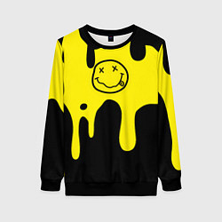 Женский свитшот Нирвана потёки краски