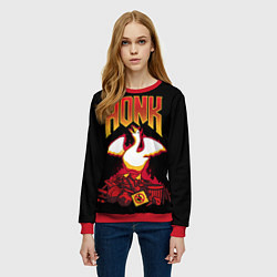 Свитшот женский Goose - honk, цвет: 3D-красный — фото 2