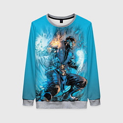Свитшот женский Mortal Kombat - Sub-Zero, цвет: 3D-меланж