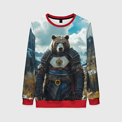 Женский свитшот Воин русский медведь