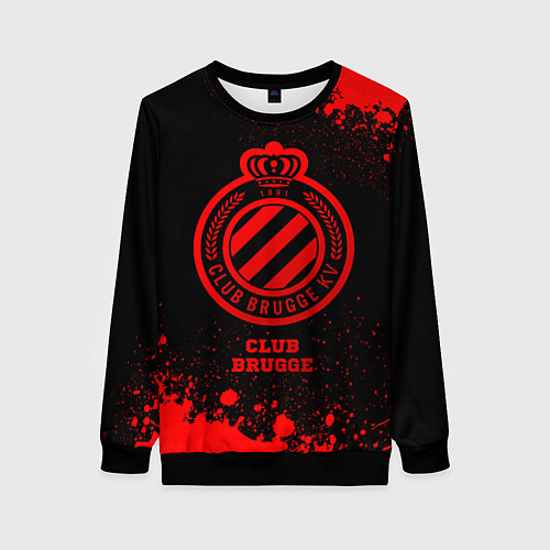 Женский свитшот Club Brugge - red gradient / 3D-Черный – фото 1