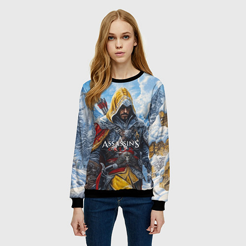 Женский свитшот Assassins Creed охотник / 3D-Черный – фото 3