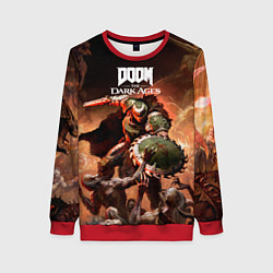 Свитшот женский Doom slayer Doom the dark ages, цвет: 3D-красный