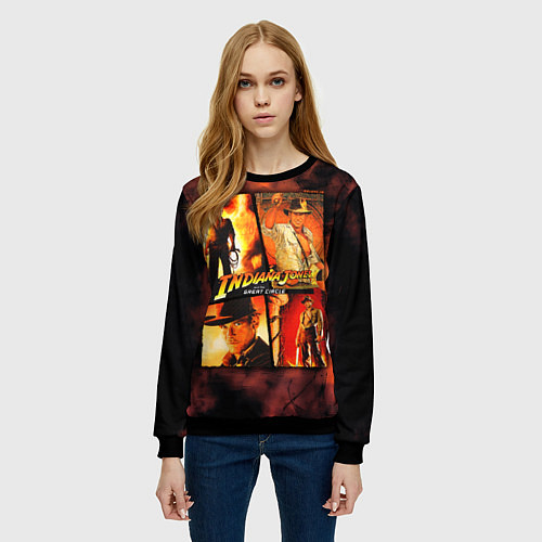 Женский свитшот Indiana Jones and the Great Circle / 3D-Черный – фото 3