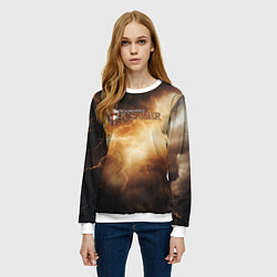 Свитшот женский Stronghold сrusader лого и гром, цвет: 3D-белый — фото 2